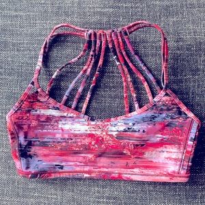 Lululemon Sports Bra Red Pink